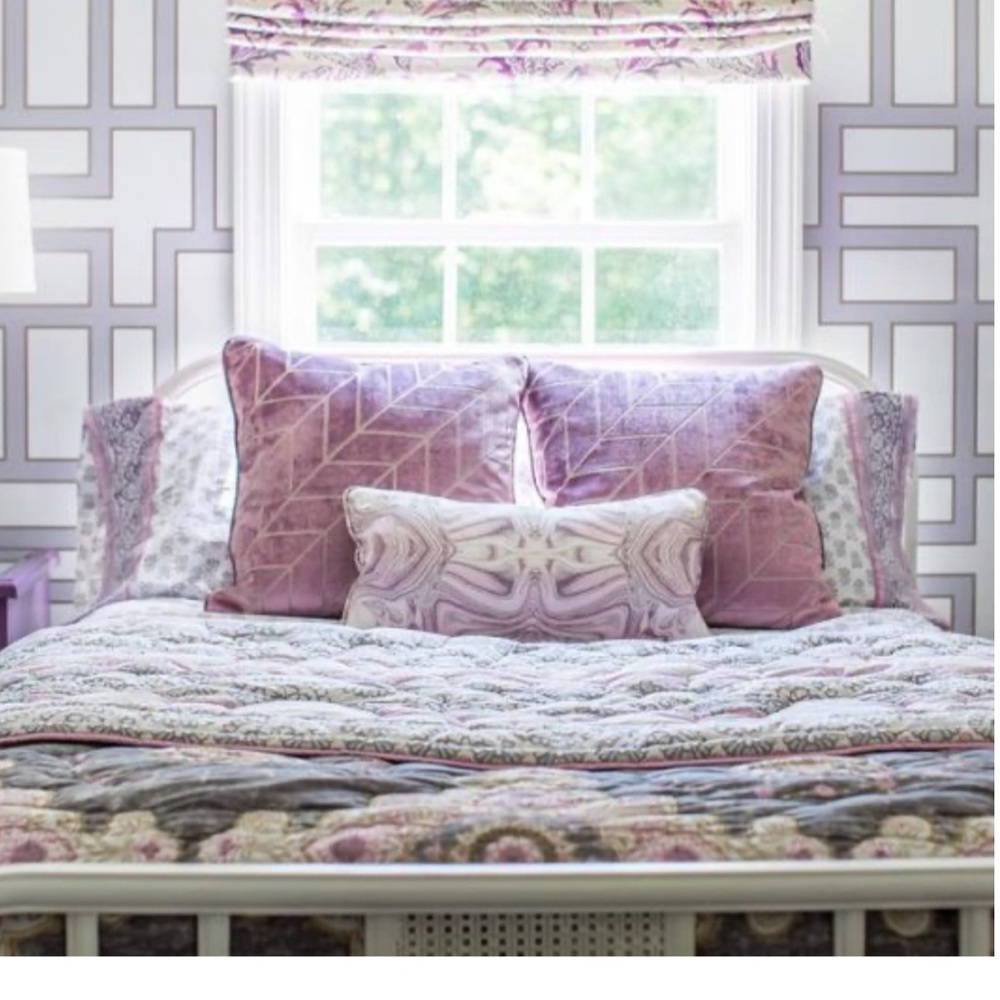 Pottery Barn Teen Bohemian Wonder Paisley Print Twin Quilt & 2 shams lilac grey - Picture 6 of 14